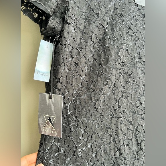 NEW Aritzia Talula Womens Black Lace Dress Mini Holiday Party Cocktail Size L - Picture 6 of 11